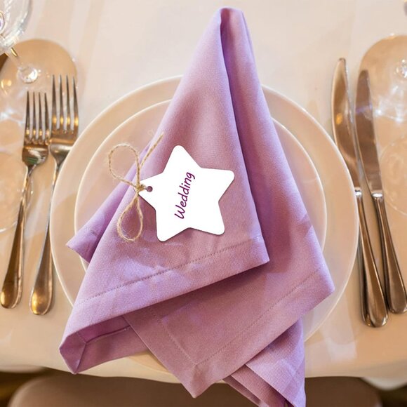 Christmas Star Gift Tags - 100Pcs Blank White Paper Tags with String, 2.4in Star - Picture 7 of 8